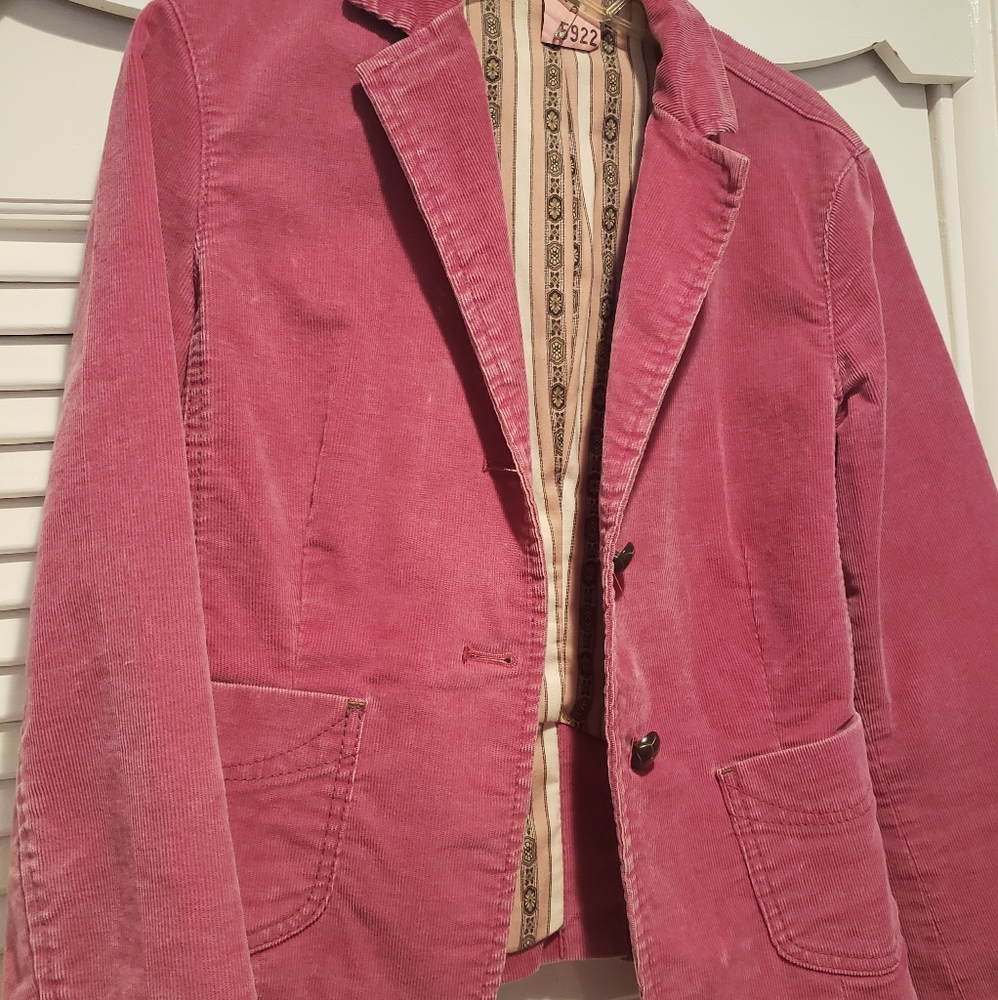 Pink corduroy blazer